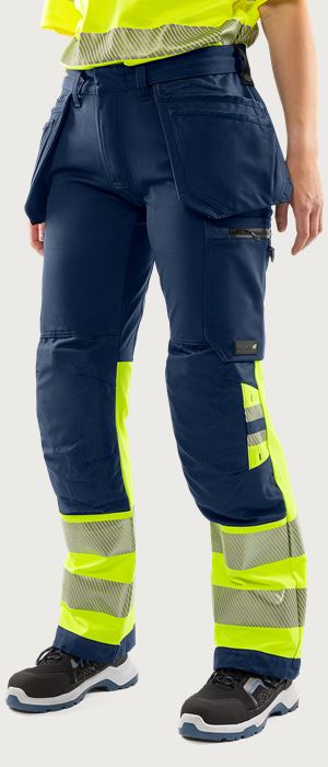 Pantaloni craftsman stretch Green donna High Vis CL.1 2663 GSTP Fristads Medium