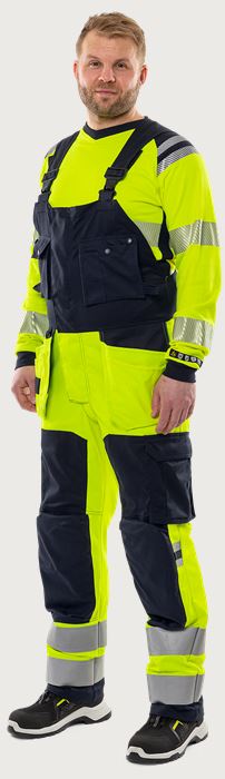 Flamestat high vis stretch håndværker overalls kl. 2 1170 ATHF Fristads Medium
