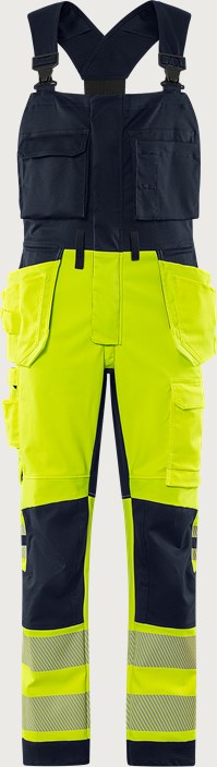 Flamestat Green High Vis Handwerker-Latzhose Stretch Kl.2 1950 GFS 2 Fristads