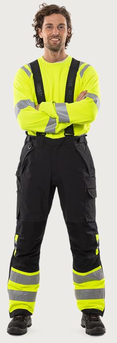 High vis Green stretch winter trousers class 1 2681 GLPS Fristads Medium