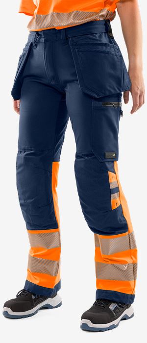 High vis Green rakentajan stretch housut naisten lk 1 2663 GSTP Fristads Medium