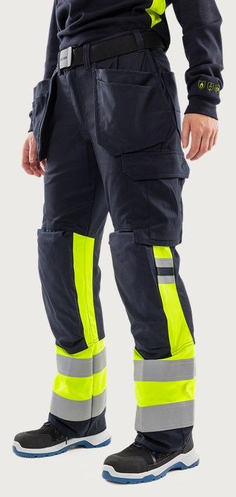 Flamestat high vis håndværker stretch bukser dame kl. 1 2271 ATHF 1 Fristads