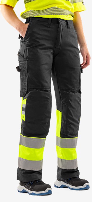 High vis Green trousers woman class 1 2652 GPLU 3 Fristads