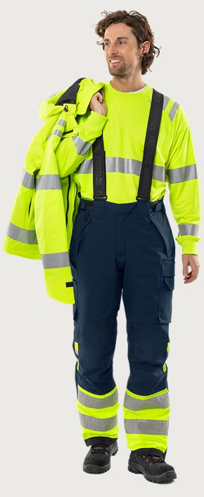 High vis Green stretch talvihousut lk 1 2681 GLPS 1 Fristads