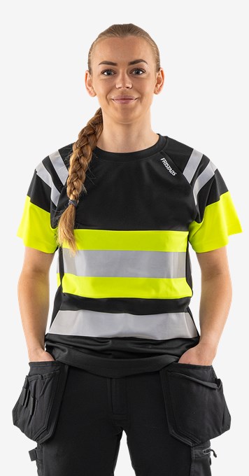 High vis Green T-shirt funkcjonalna klasy 1 7880 GPST, męska i damska 8 Fristads