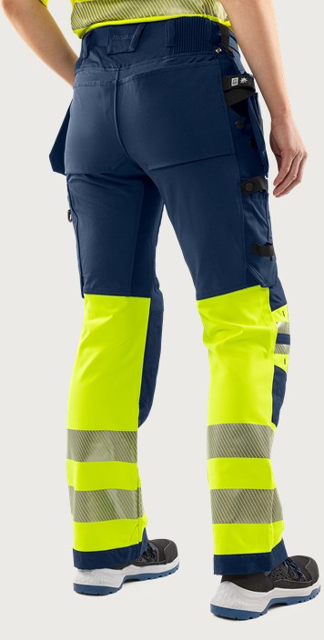 High vis Green håndværker stretchbukser klasse 1 dame 2663 GSTP 2 Fristads
