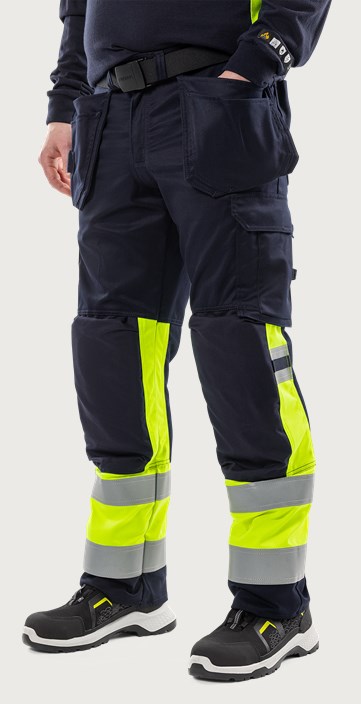 Flamestat high vis håndværker stretch bukser kl. 1 2263 ATHF 1 Fristads