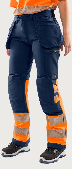 Pantaloni craftsman stretch Green donna High Vis CL.1 2663 GSTP Fristads Medium