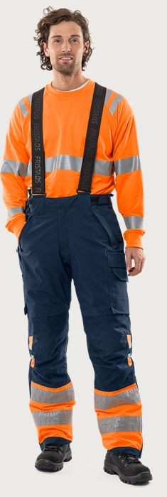 Výstražné Green strečové zimní kalhoty třída 1 2681 GLPS Fristads Medium