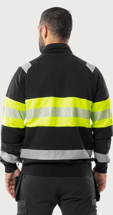 High Vis Green Stretch-Sweatjacke Kl 1 7531 GKC 2 Fristads