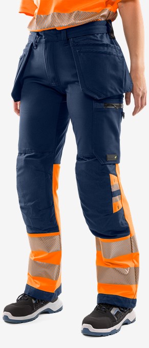 Pantaloni craftsman stretch Green donna High Vis CL.1 2663 GSTP 3 Fristads