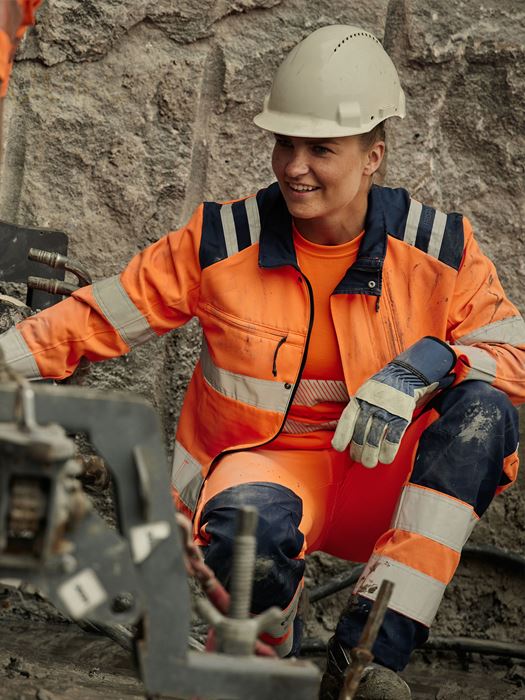 High vis Green jacket woman class 3 4068 GPLU Fristads Medium