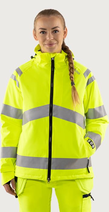 High vis Green stretch winter jacket woman class 3 4683 GLPS Fristads Medium