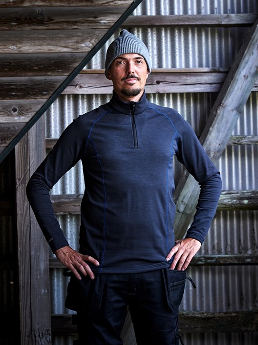 Polartec® T-shirt lange mouwen met korte rits 7078 PT 4 Fristads