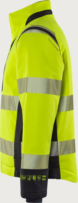 Flamestat Green high vis stretch winter jacket class 3 4942 GFS 4 Fristads