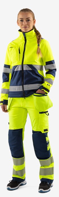 High vis Green håndværker stretchbuks dame klasse 2 2664 GSTP 9 Fristads