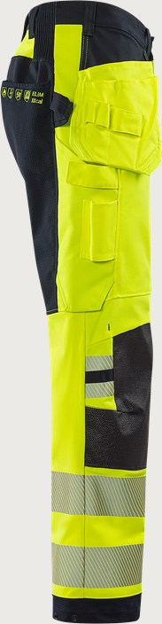 Flamestat Green high vis craftsman stretch trousers class 2 2942 GFS 4 Fristads