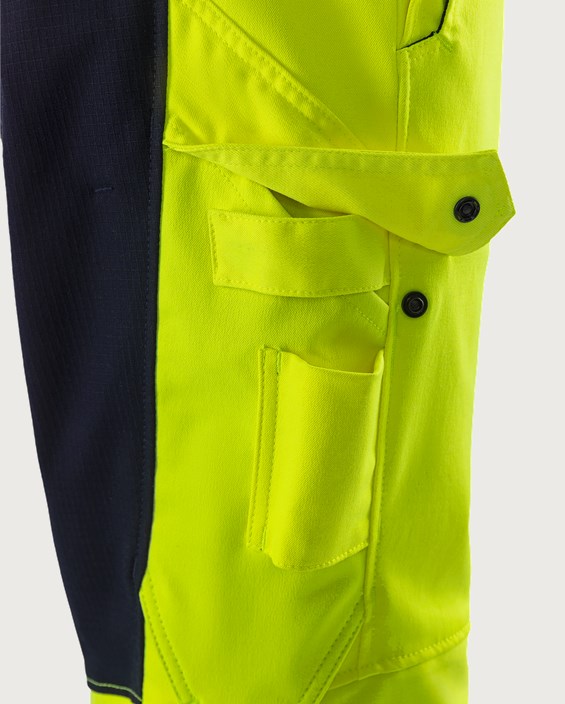 Flamestat Green High Vis Stretch-Latzhose Kl. 1951 GFS 7 Fristads