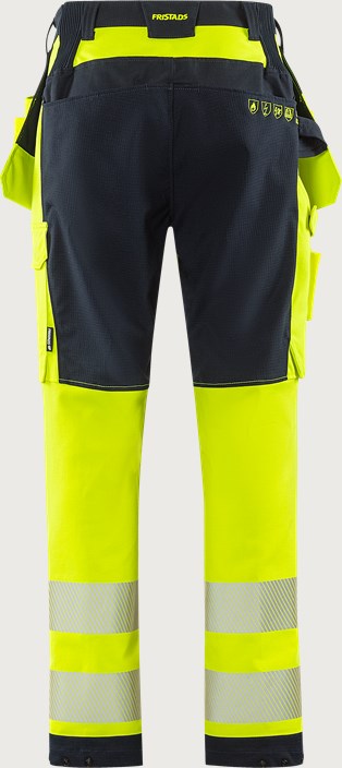 Flamestat Green high vis craftsman stretch trousers class 2 2942 GFS 2 Fristads