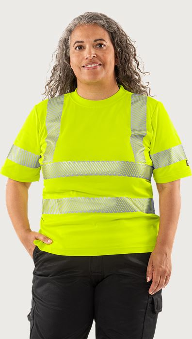Hi Vis t-shirt dame kl.2 7458 Fristads Medium