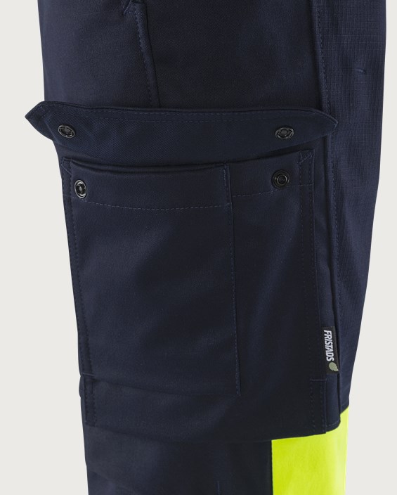 Flamestat Green high vis stretch trousers class 1 2954 GFS 5 Fristads