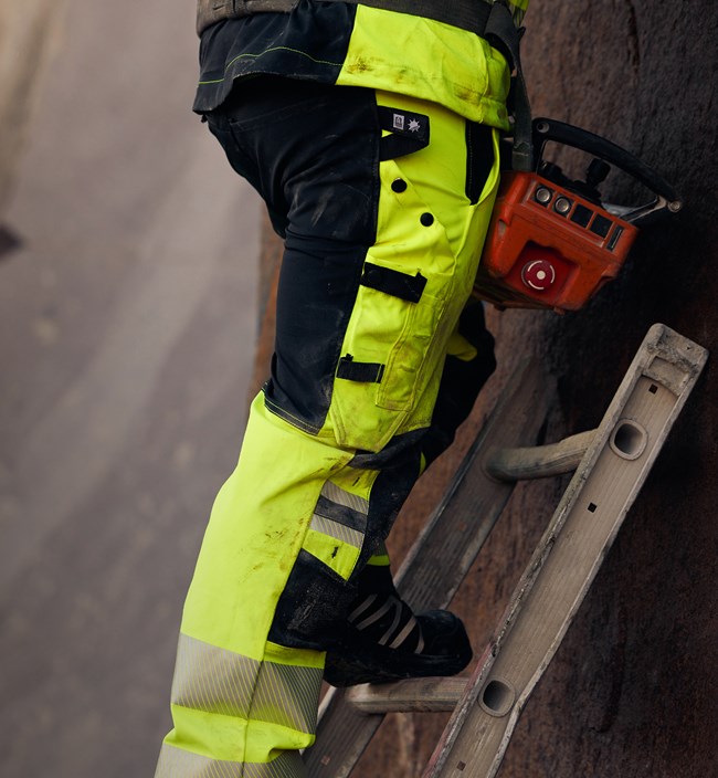 High vis Green stretchbukser klasse 2 2645 GSTP 1 Fristads