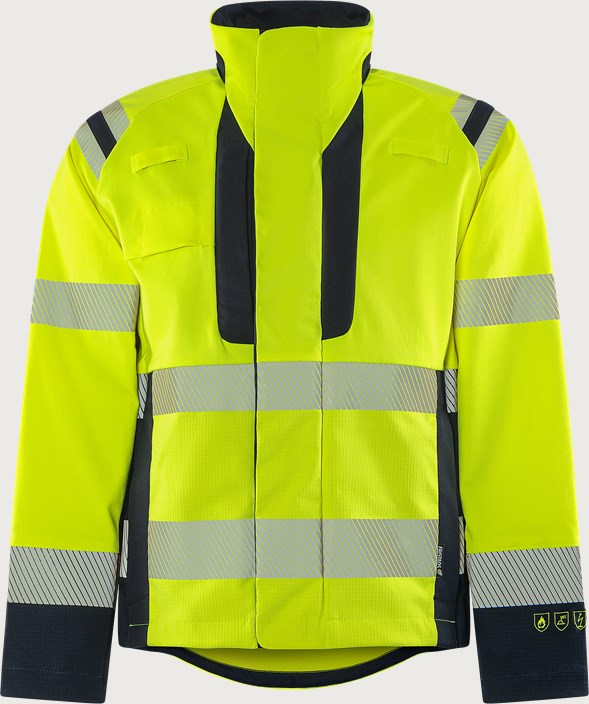 Flamestat Green high vis stretch jacket class 3 4940 GFS 1 Fristads
