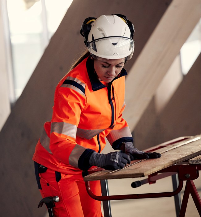 High vis Green stretchjakke klasse 3 4647 GSTP 4 Fristads