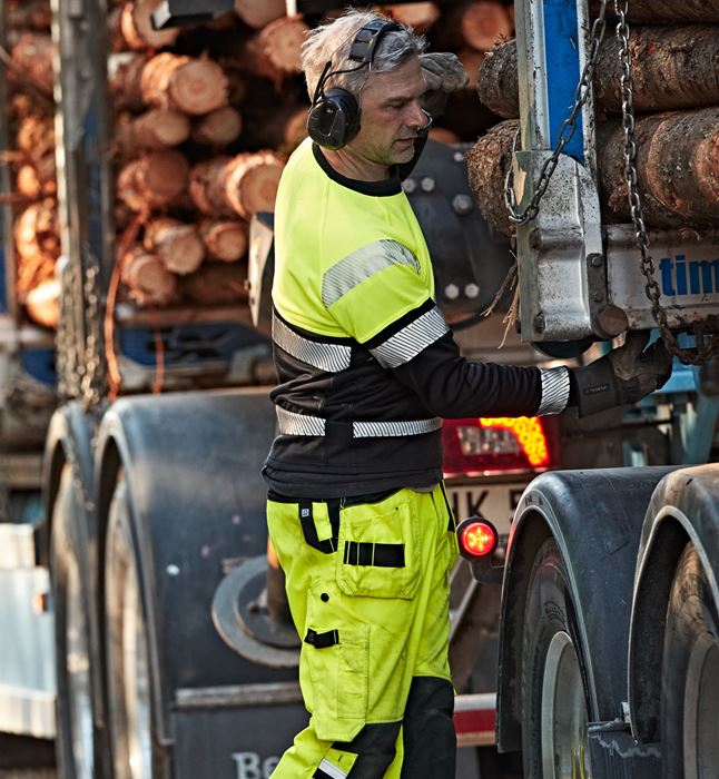 High vis langærmet t-shirt kl.1 7519 Fristads Medium