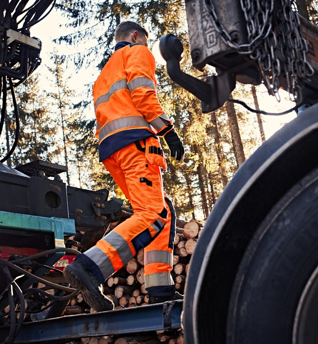High vis Green Håndværkerbuks kl.2 2641 GPLU 4 Fristads