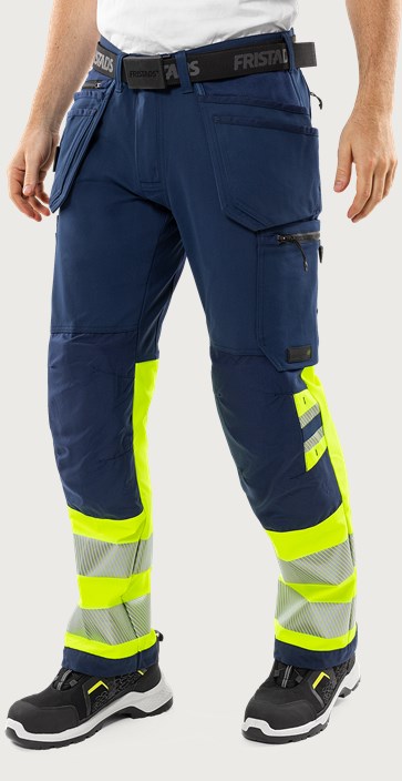 High vis Green håndværker stretchbukser klasse 1 2643 GSTP 1 Fristads