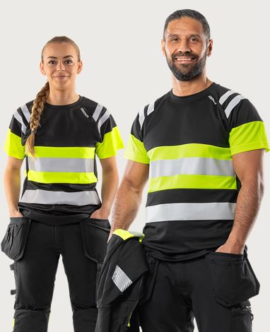 HiVis T-skjorte klasse 1 7880 GPST  Fristads Medium