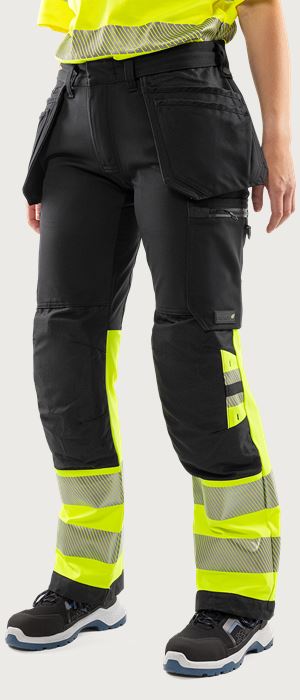 High vis Green craftsman stretch trousers woman class 1 2663 GSTP Fristads Medium