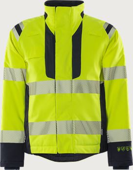 Flamestat Green high vis stretch winter jacket class 3 4942 GFS Fristads Medium