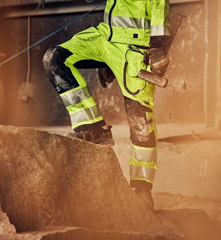 Pantaloni craftsman stretch Green High Vis CL.2 2644 GSTP. Fristads Medium