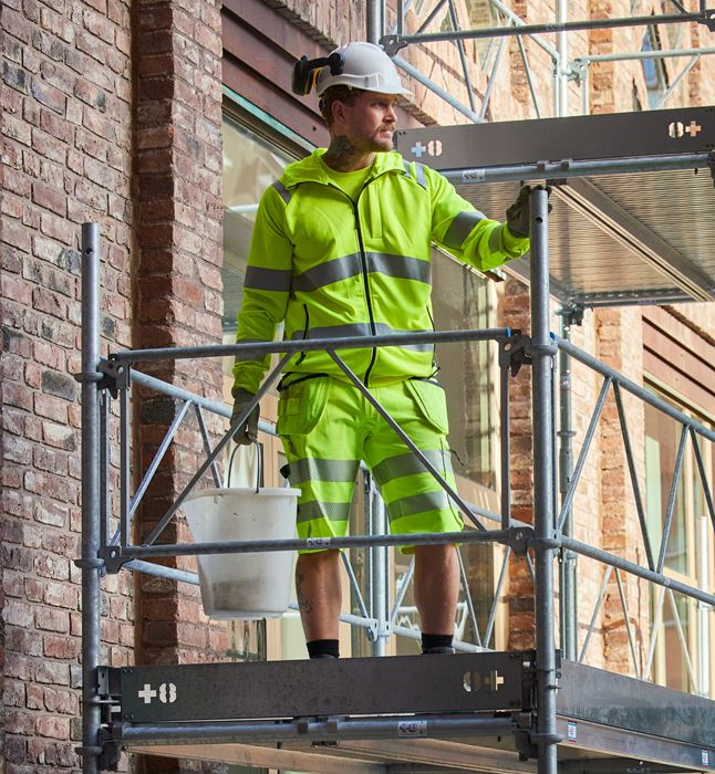 High vis Green craftsman stretch shorts class 2 2646 GSTP Fristads Medium