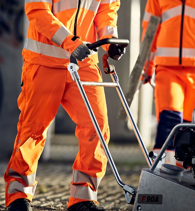 Výstražné Green strečové shellové kalhoty třída 2 2680 GLPS Fristads Medium