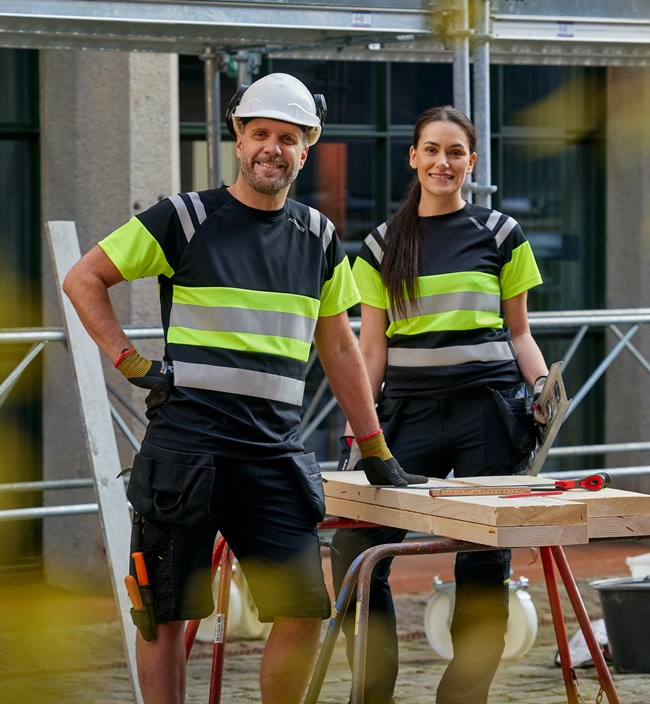 High vis Green T-shirt funkcjonalna klasy 1 7880 GPST, męska i damska 4 Fristads