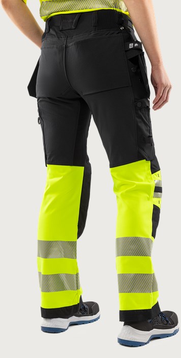 High vis Green håndværker stretchbukser klasse 1 dame 2663 GSTP 3 Fristads