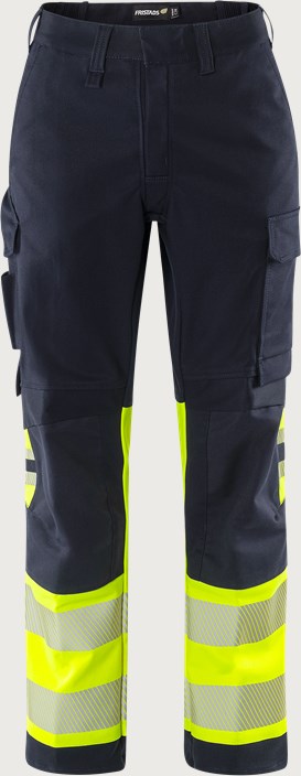 Flamestat Green high vis stretch trousers woman class 1 2955 GFS 1 Fristads