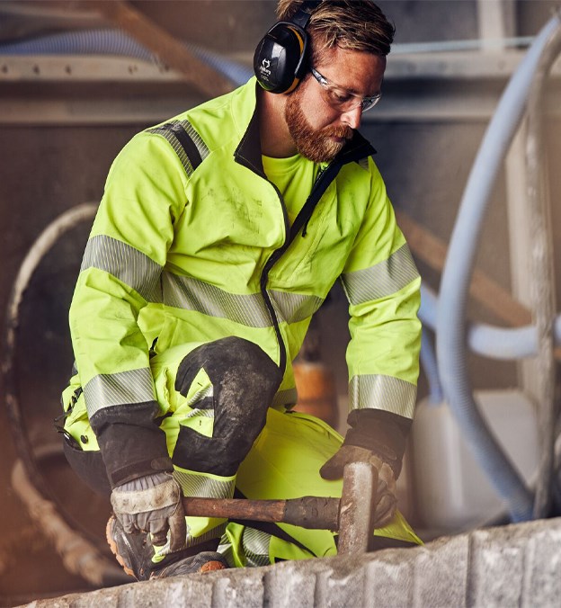 High vis Green stretchjakke klasse 3 4647 GSTP 5 Fristads