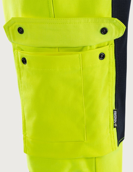 Flamestat Green high vis craftsman stretch trousers class 2 2952 GFS 5 Fristads