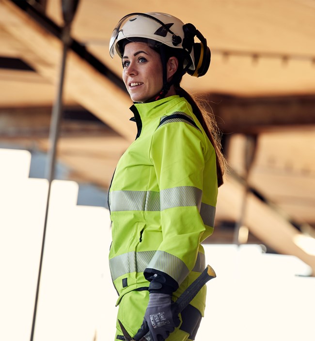 High vis Green stretchjakke klasse 3 4647 GSTP 6 Fristads