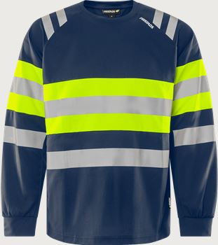 High vis Green funkcjonalna T-shirt z długim rękawem klasy 1 7881 GPST Fristads Medium