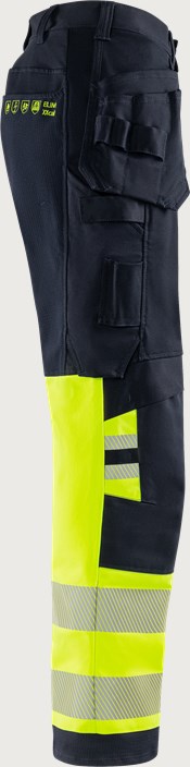 Flamestat Green high vis craftsman stretch trousers woman class 1 2951 GFS 4 Fristads