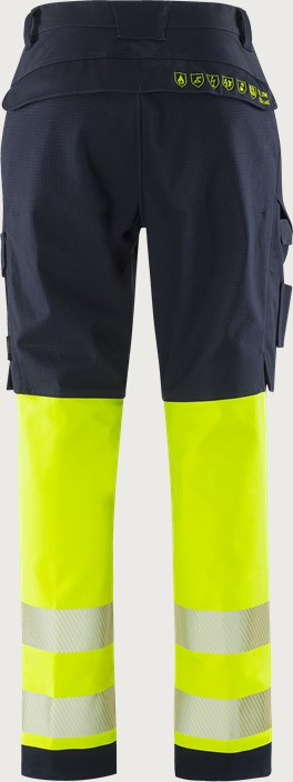 Flamestat Green high vis stretch trousers woman class 1 2955 GFS 2 Fristads