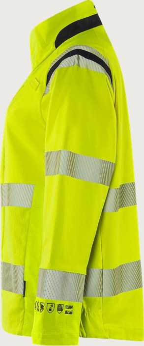 Flamestat Green high vis stretch jacket woman class 3 4941 GFS 4 Fristads
