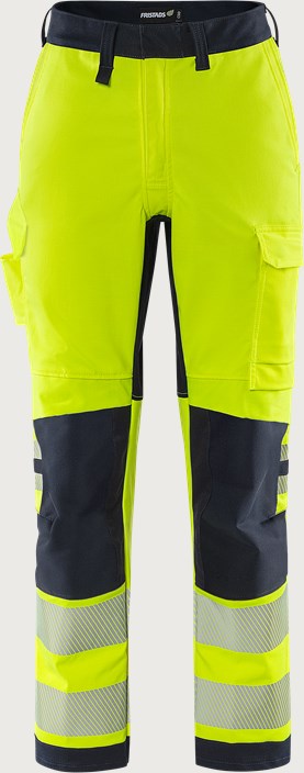 Flamestat Green high vis stretch trousers woman class 2 2957 GFS 1 Fristads