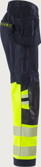 Flamestat Green high vis craftsman stretch trousers woman class 1 2941 GFS 4 Fristads
