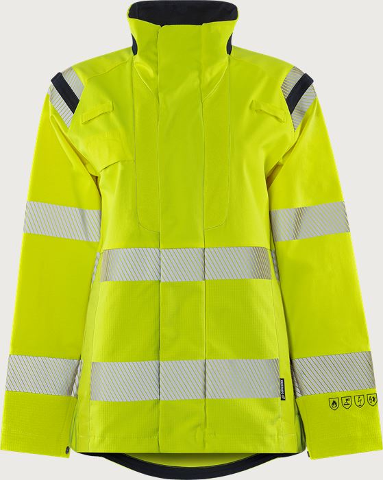 Flamestat Green high vis stretch jacket woman class 3 4941 GFS Fristads Medium